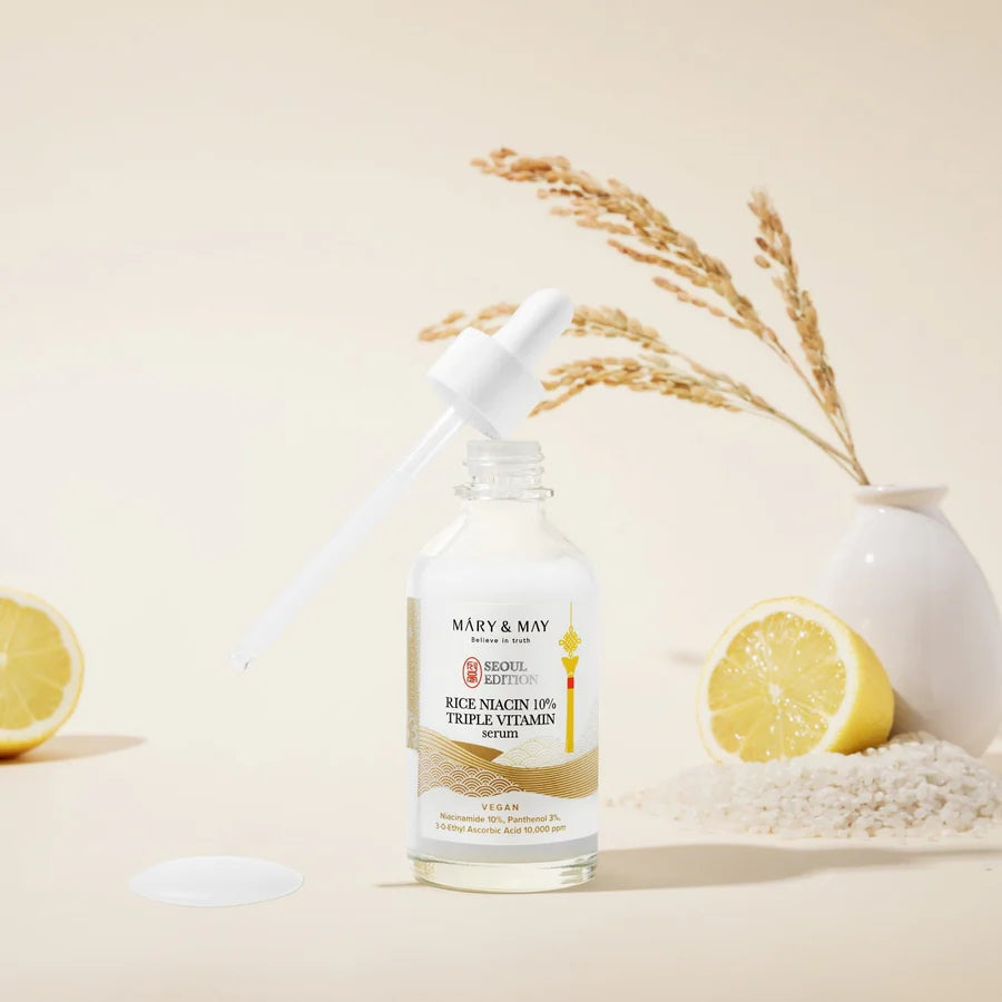 MARY & MAY - Rice Niacin 10% Triple Vitamin Serum