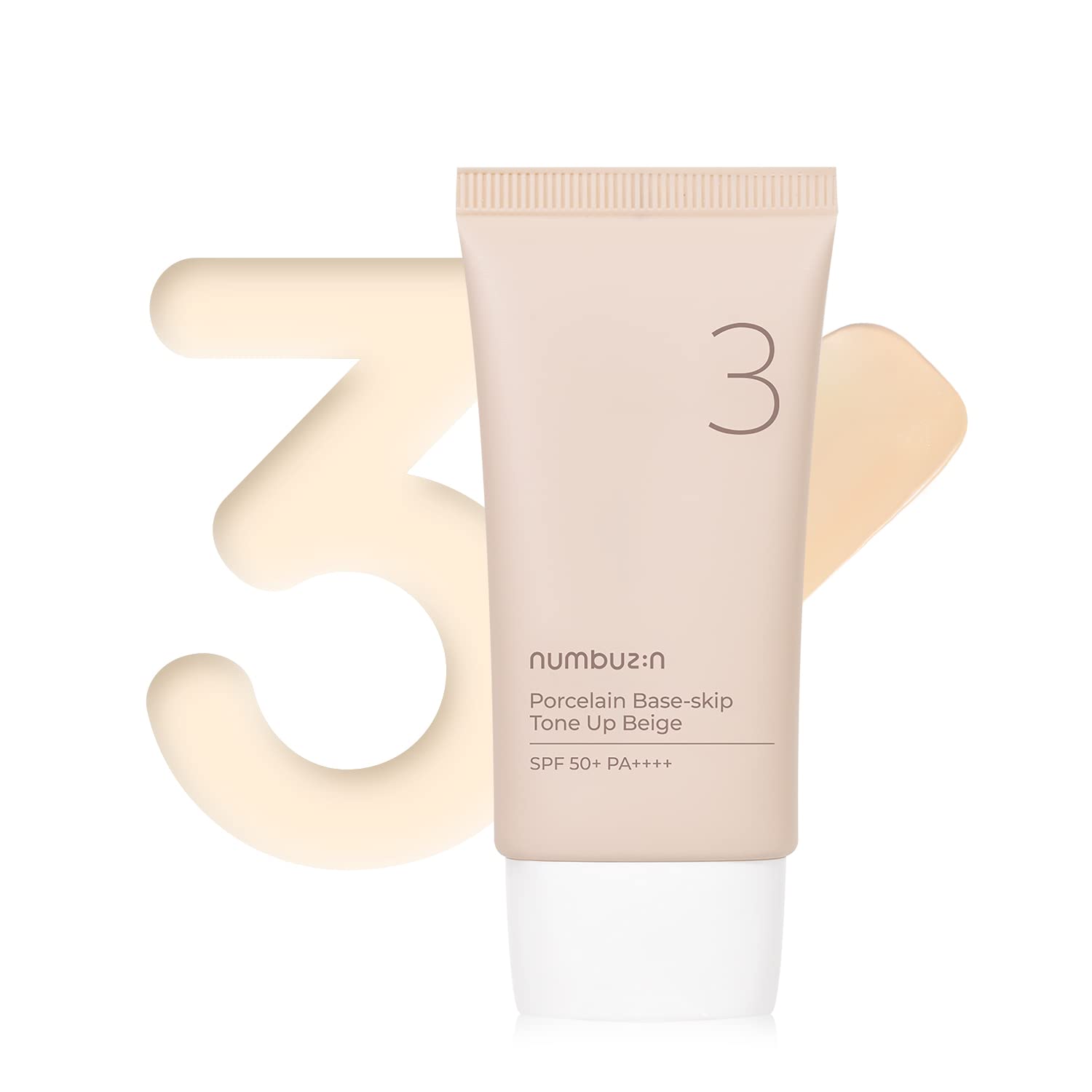 NUMBUZIN - No. 3 Porcelain Base-Skip Tone up Beige SPF 50+ PA++++