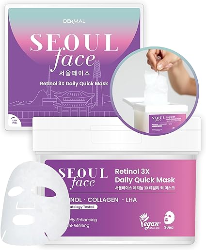 DERMAL - Seoul Face Retinol 3X Daily Quick Mask – Korea Cosmetics BN