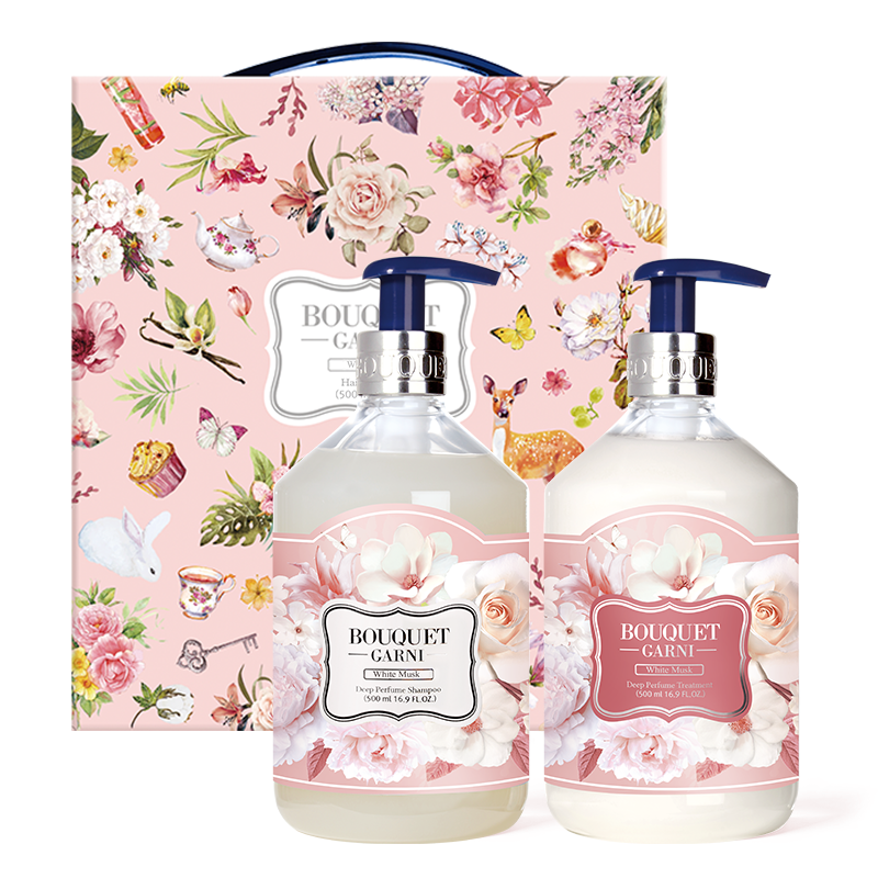 BOUQUET GARNI - Deep Perfume Hair Care Gift Set  White Musk Shampoo+Treatment