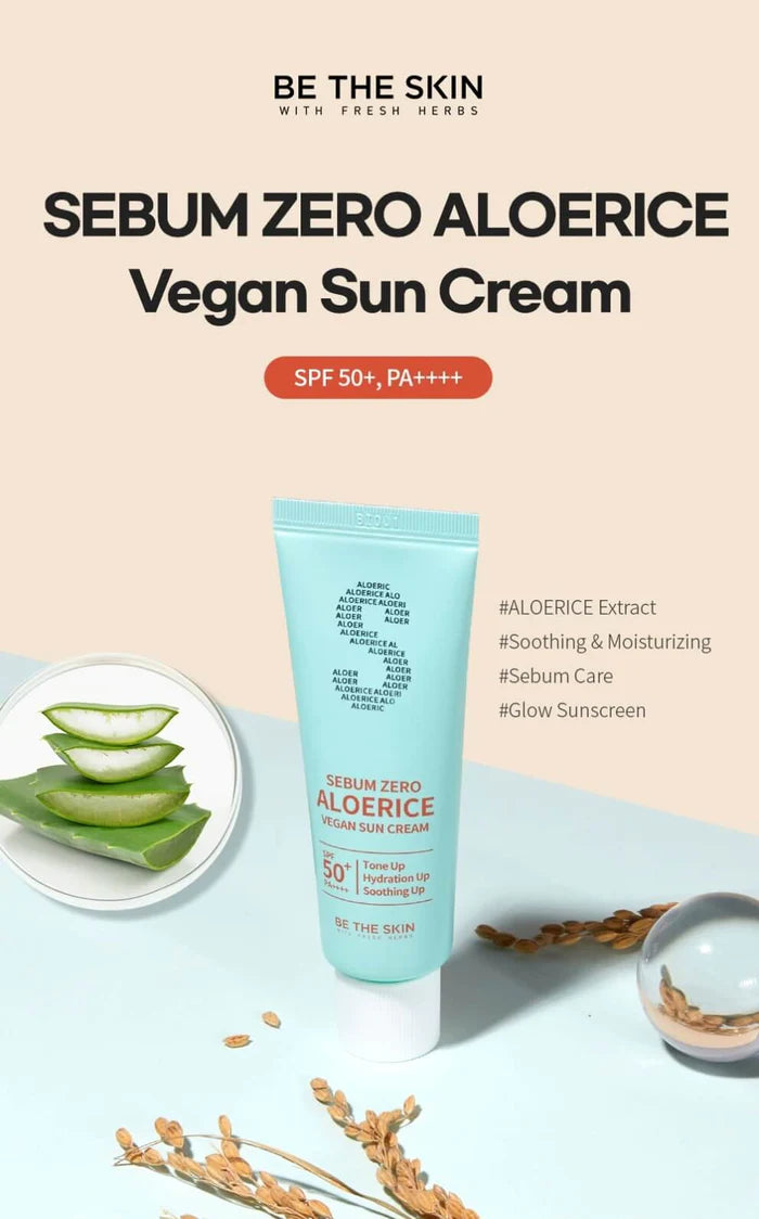 BE THE SKIN - Sebum Zero Aloerice Vegan Sun Cream