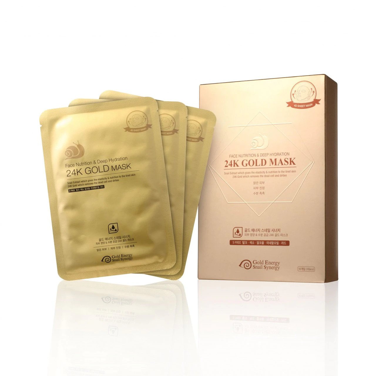 GOLD ENERGY SNAIL SYNERGY - Face Nutrition & Deep Hydrating 24K Gold Mask