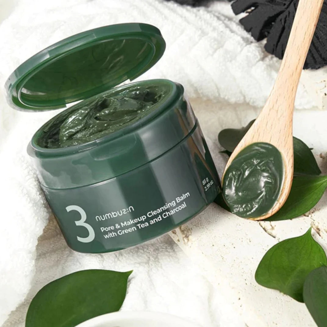 NUMBUZIN - No. 3 Pore & Makeup Cleansing Balm with Green Tea and Charcoal