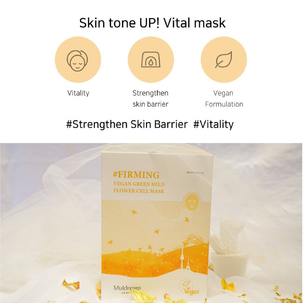 MULDREAM - Vegan Green Mild Flower Cell Mask