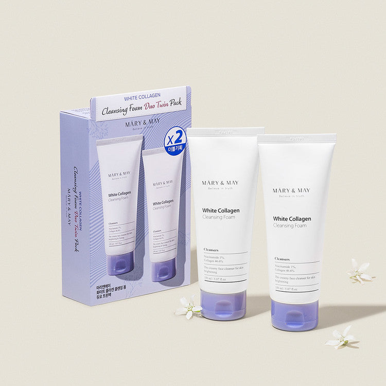 MARY & MAY - White Collagen Cleansing Foam Duo Twin Pack