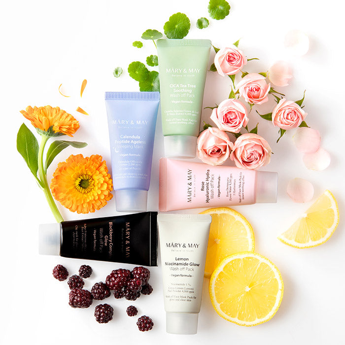 MARY & MAY - Vegan Wash Off Mask Mini Gift Set