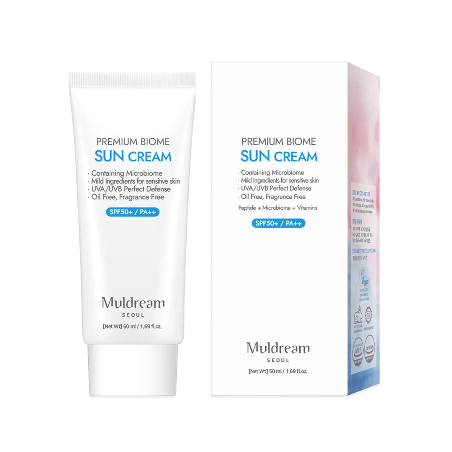 MULDREAM - Premium Biome Sun Cream SPF50+ / PA++