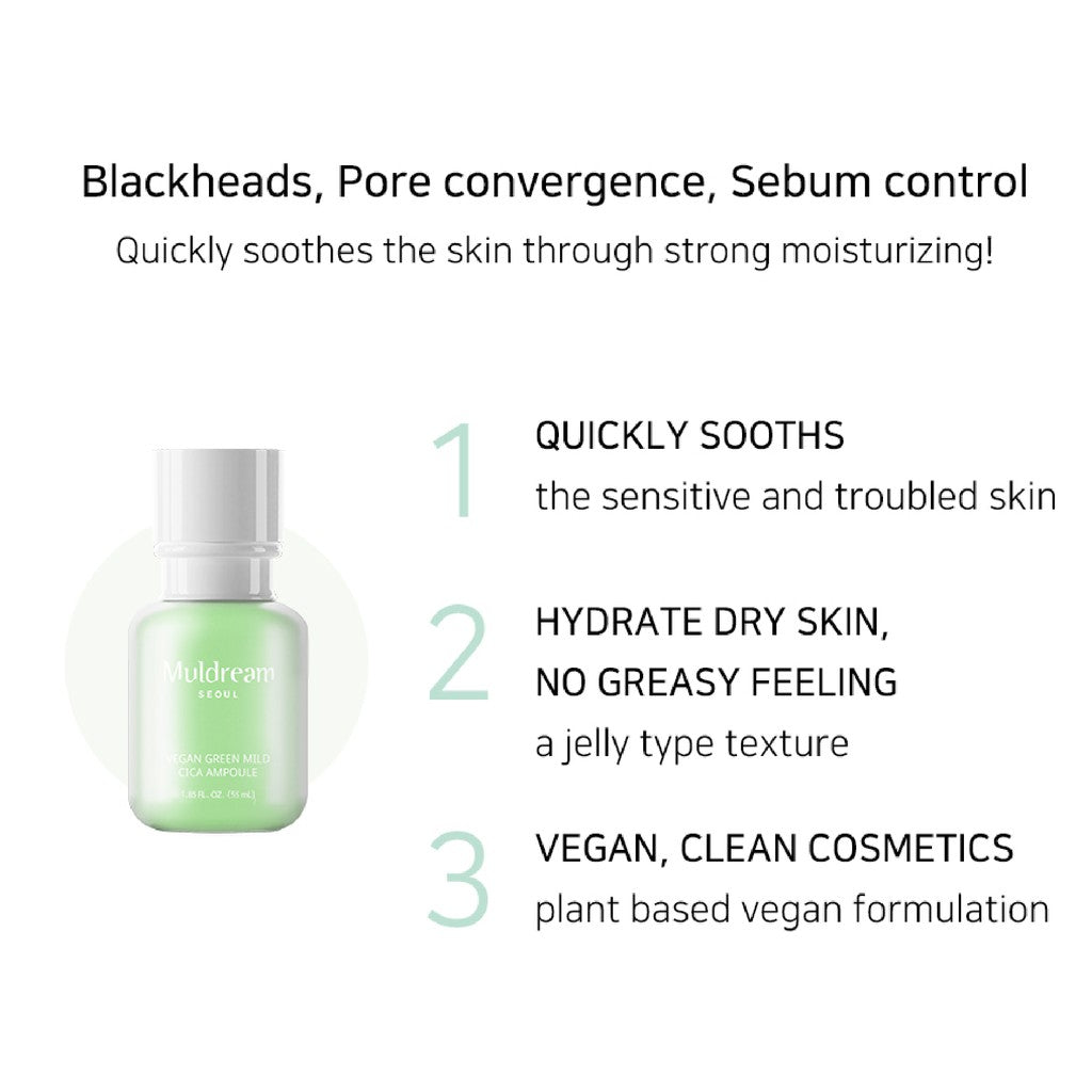 MULDREAM - Vegan Green Mild Cica Ampoule