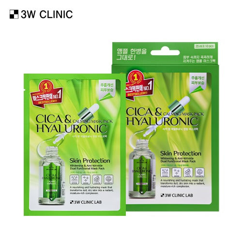 3W CLINIC - Cica & Hyaluronic Calming Mask Pack