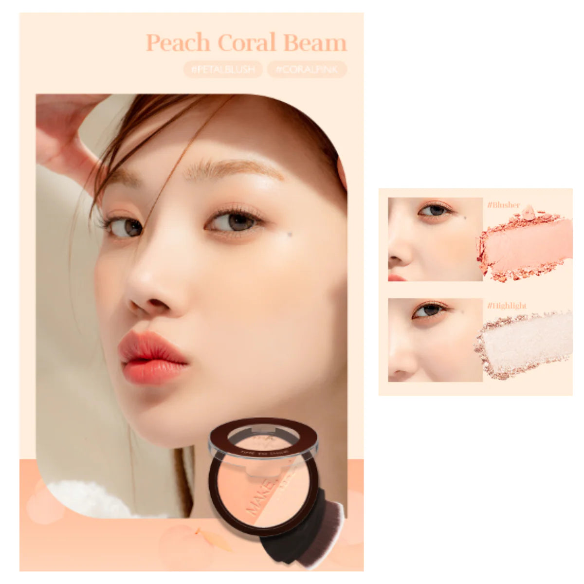 MAKEHEAL - Glow-C Volume Contour #01 Peach Coral Beam (Discounted)