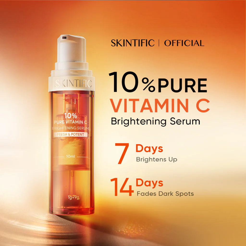 SKINTIFIC - 10% Pure Vitamin C Brightening Serum 1 + 1