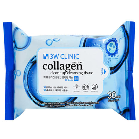 3W CLINIC - Marine Collagen Clean Up Cleansing Tissue