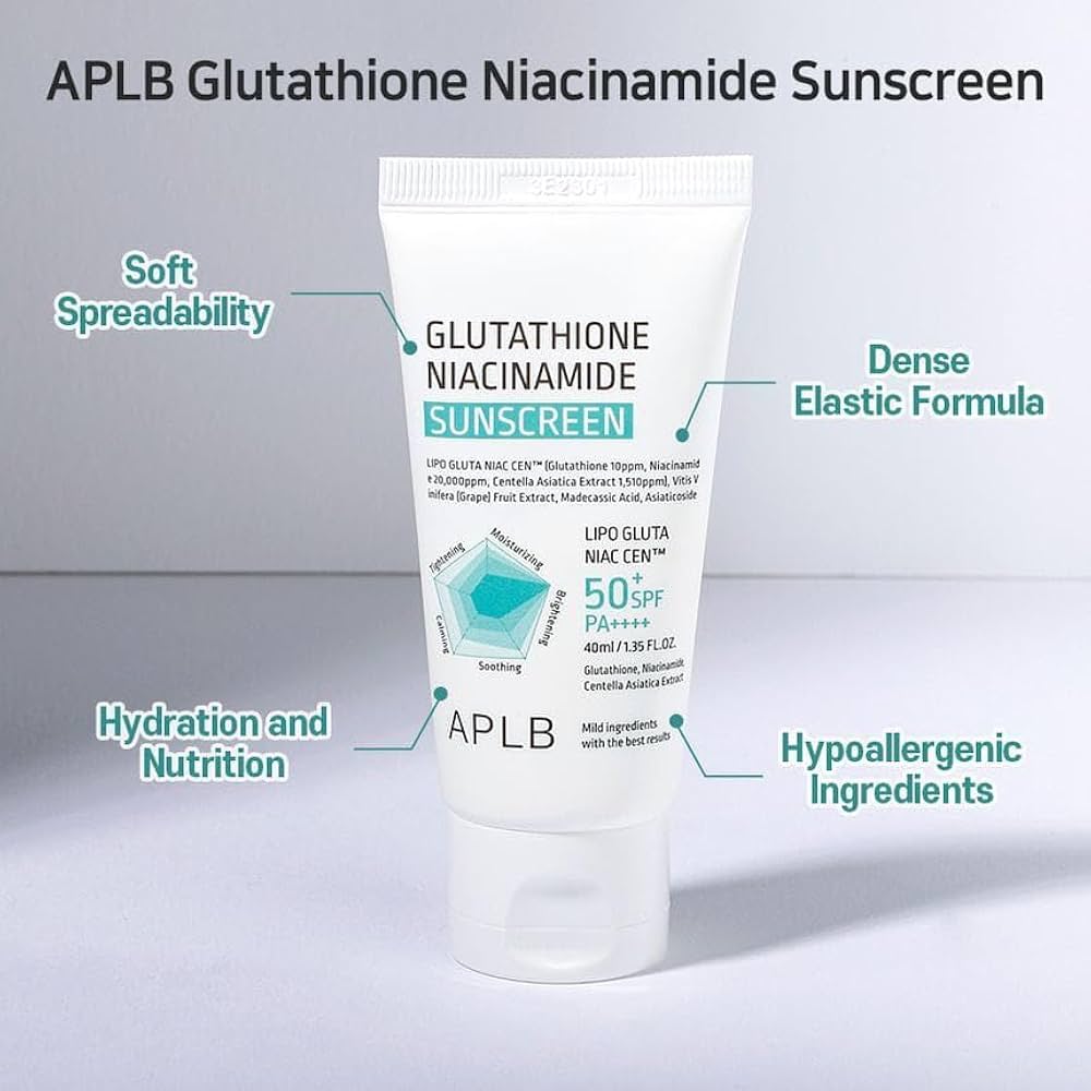 APLB - Glutathione Niacinamide Sunscreen Korea Cosmetics BN APLB - Glutathione Niacinamide Sunscreen Korea Cosmetics BN