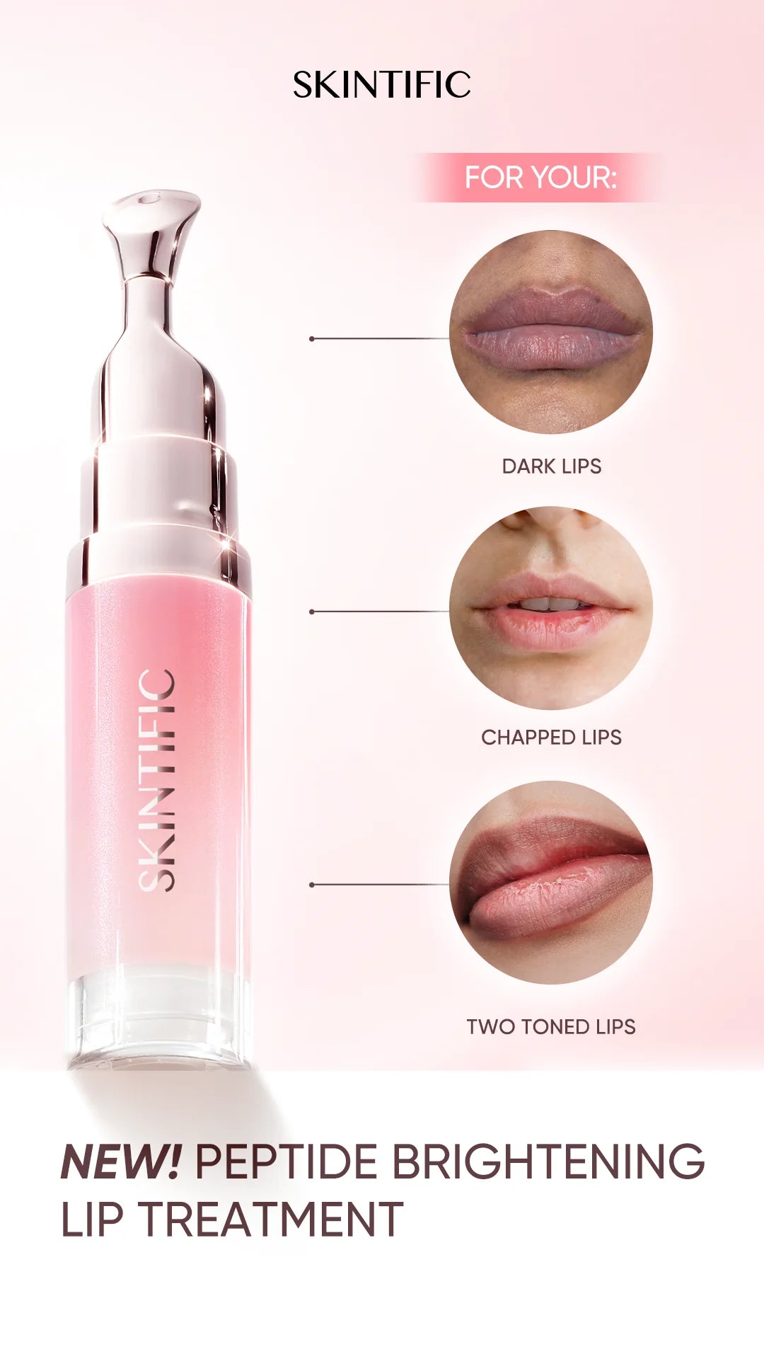 SKINTIFIC Peptide Brightening Lip Serum Korea Cosmetics BN