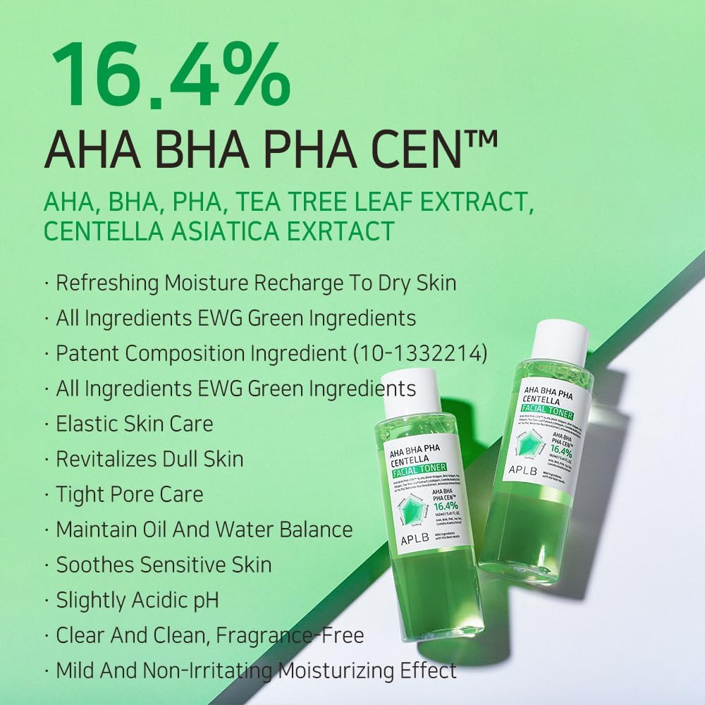 APLB - AHA BHA PHA Centella Facial Toner – Korea Cosmetics BN