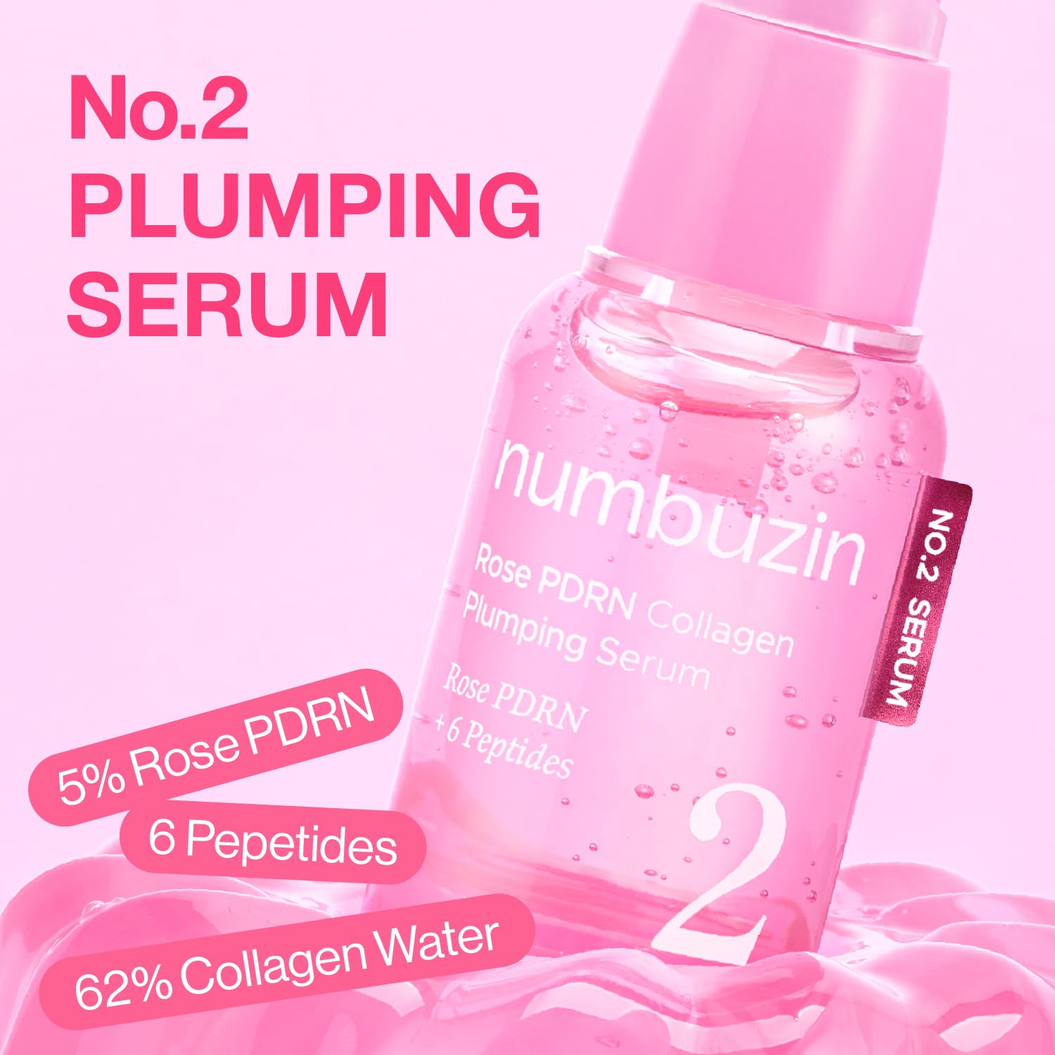 NUMBUZIN - No. 2 Rose PDRN Collagen Plumping Serum