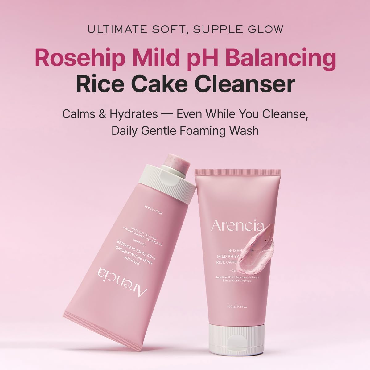 ARENCIA - Rosehip Mild pH Balancing Rice Cake Cleanser