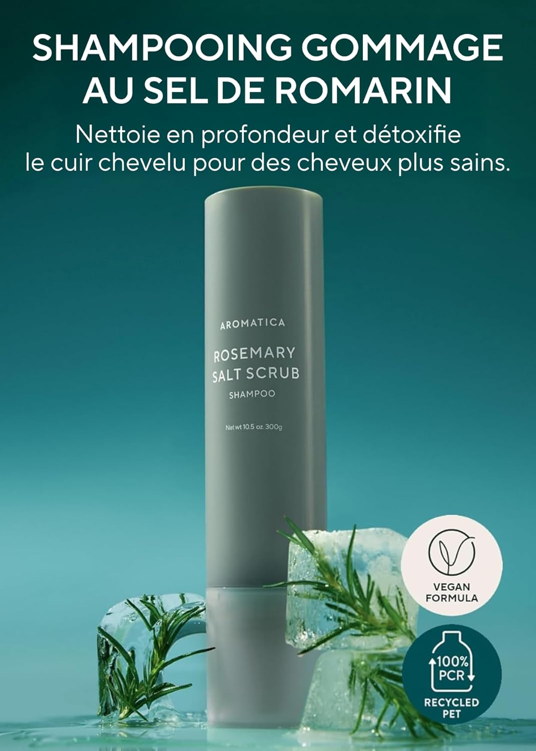 AROMATICA - Rosemary Salt Scrub Shampoo 300g