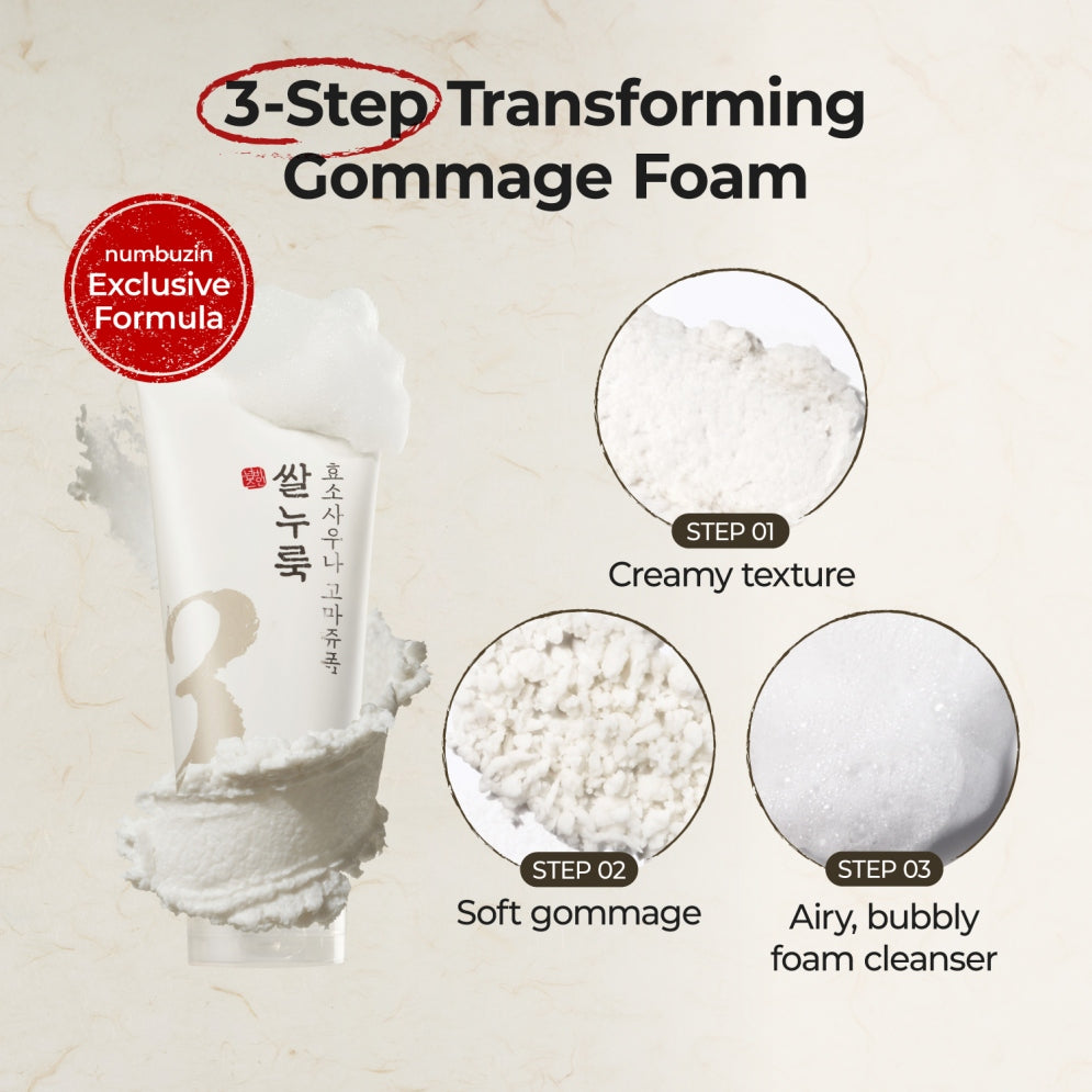 NUMBUZIN - No. 3 Rice Enzyme Skin Softening Cleansing Foam – Korea