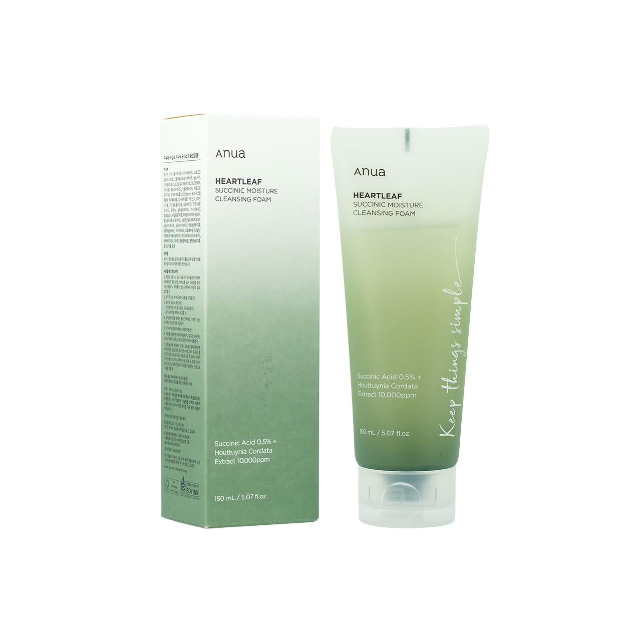 ANUA - Heartleaf Succinic Moisture Cleansing Foam