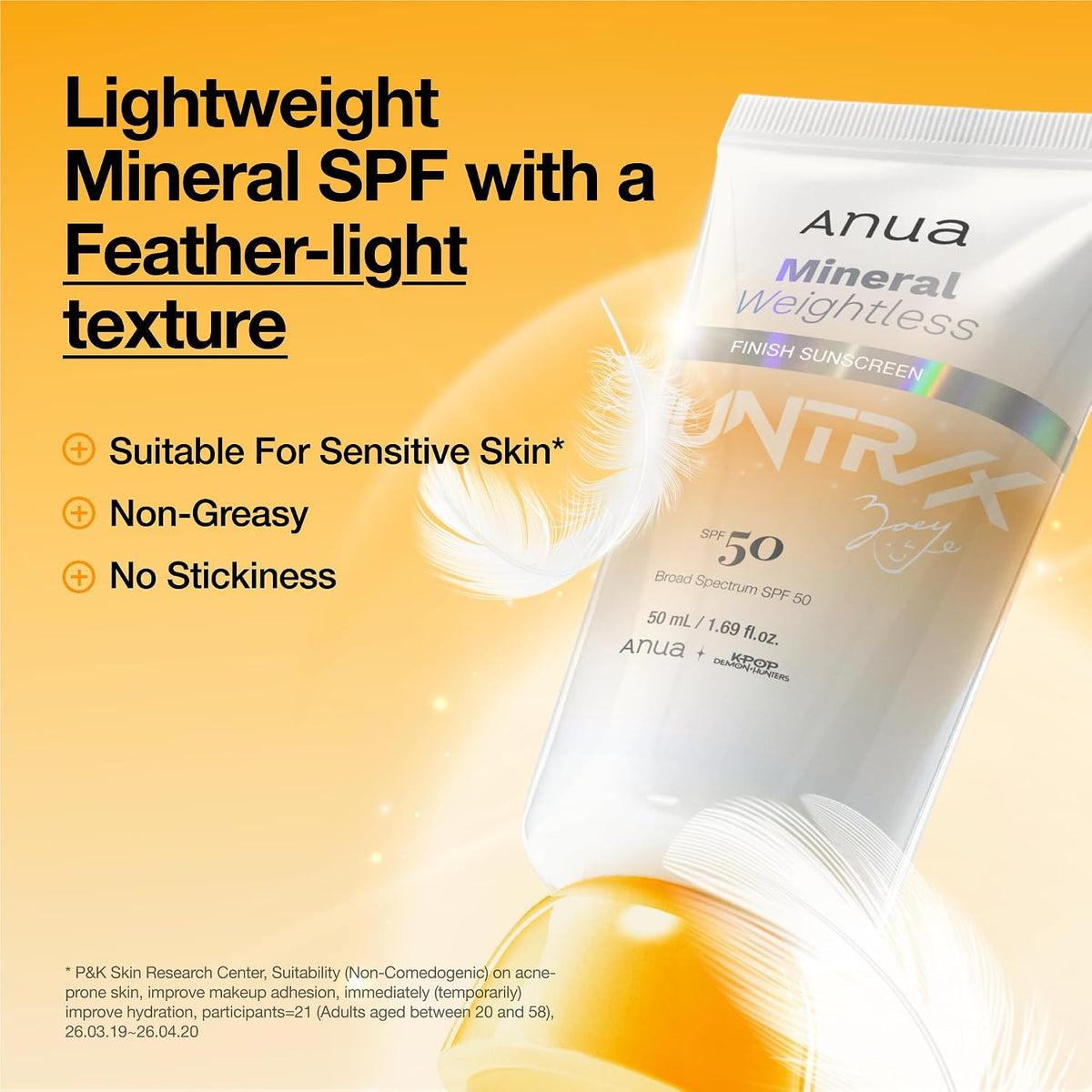 ANUA - Mineral Weightless Finish Sunscreen