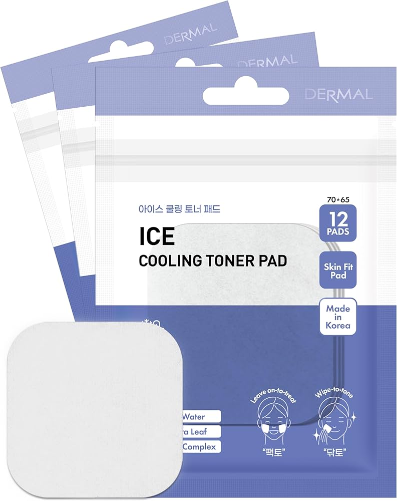 Dermal Pad DERMAL - Ice Cooling Toner Pad 12 Pads - Korea Cosmetics BN