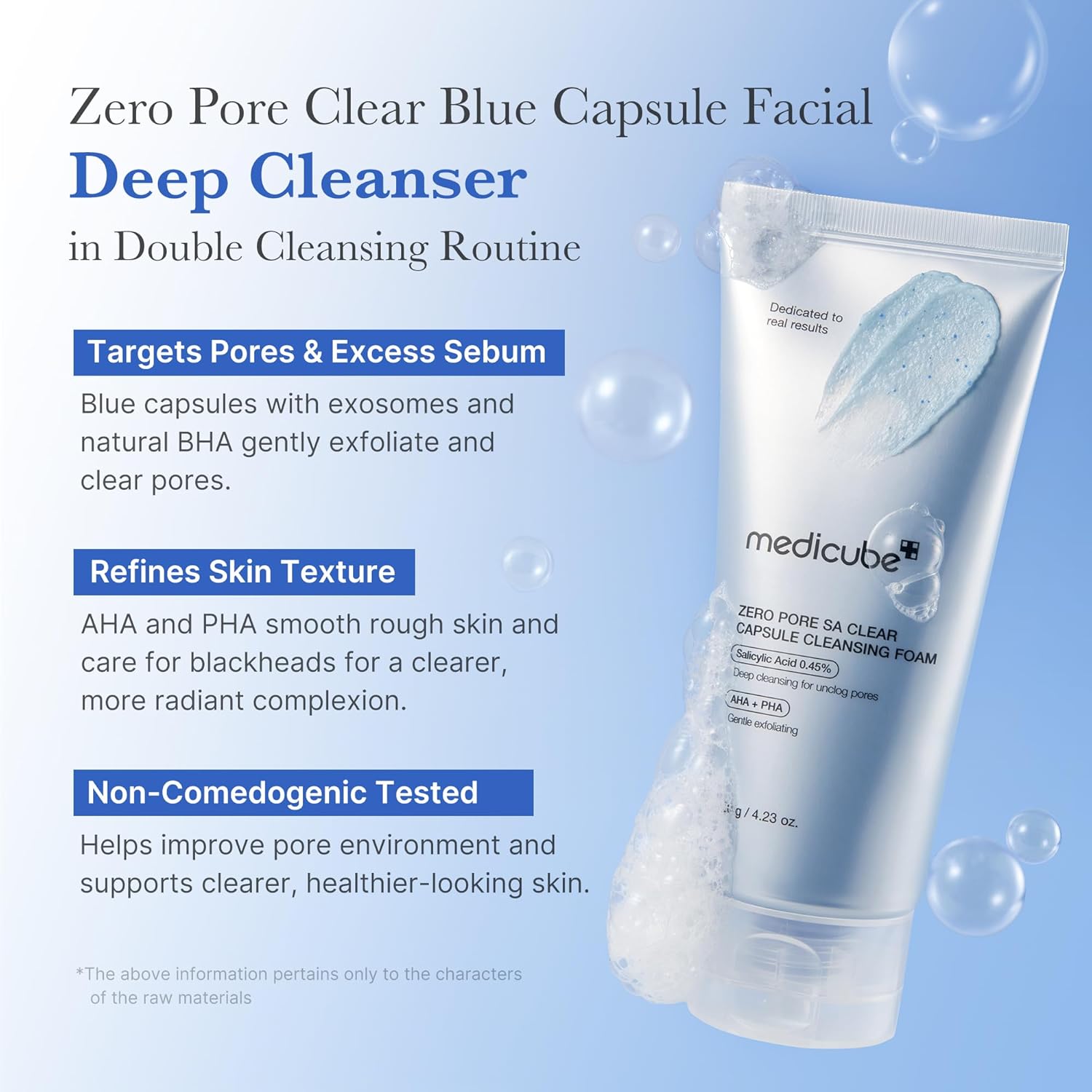 MEDICUBE - Zero Pore SA Clear Capsule Cleansing Foam