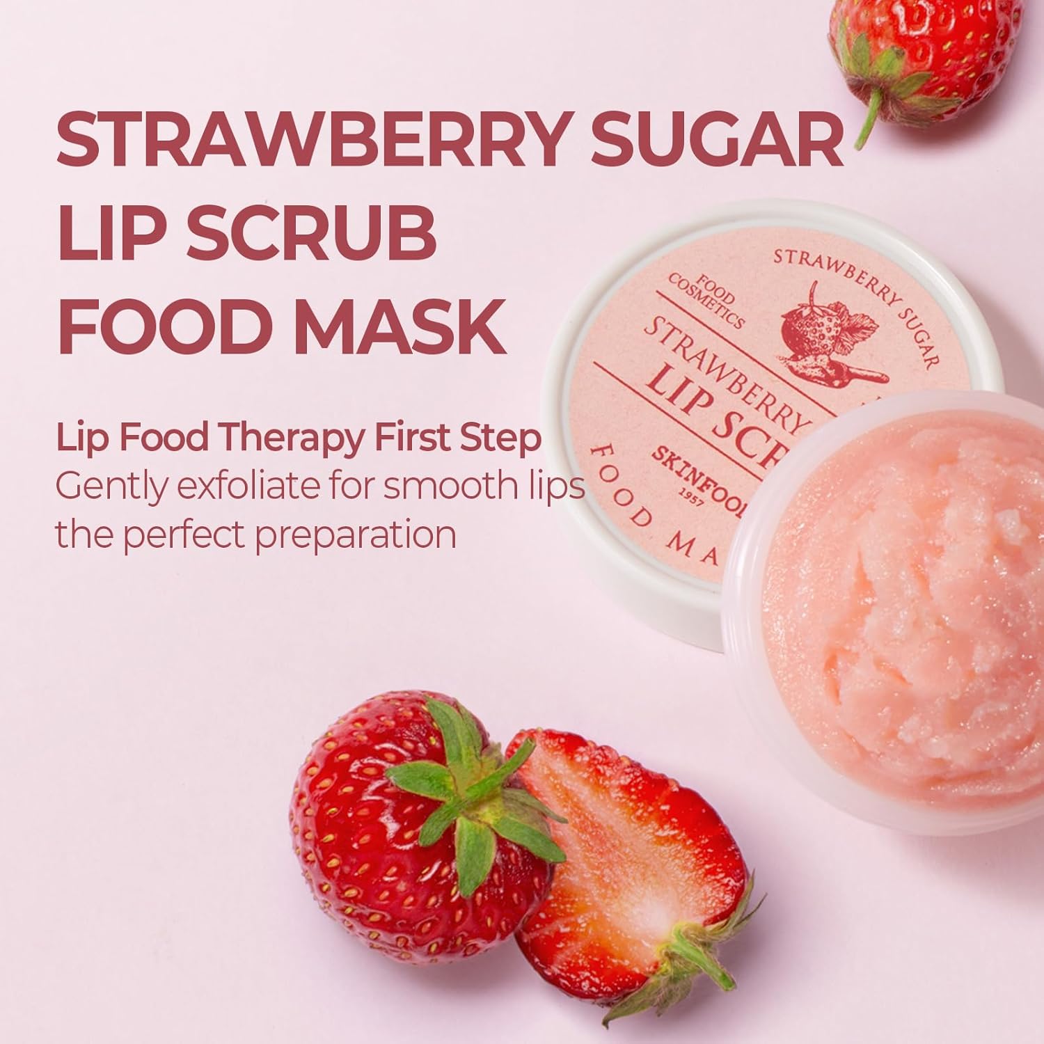 SKINFOOD - Strawberry Sugar Food Mask Lip Scrub