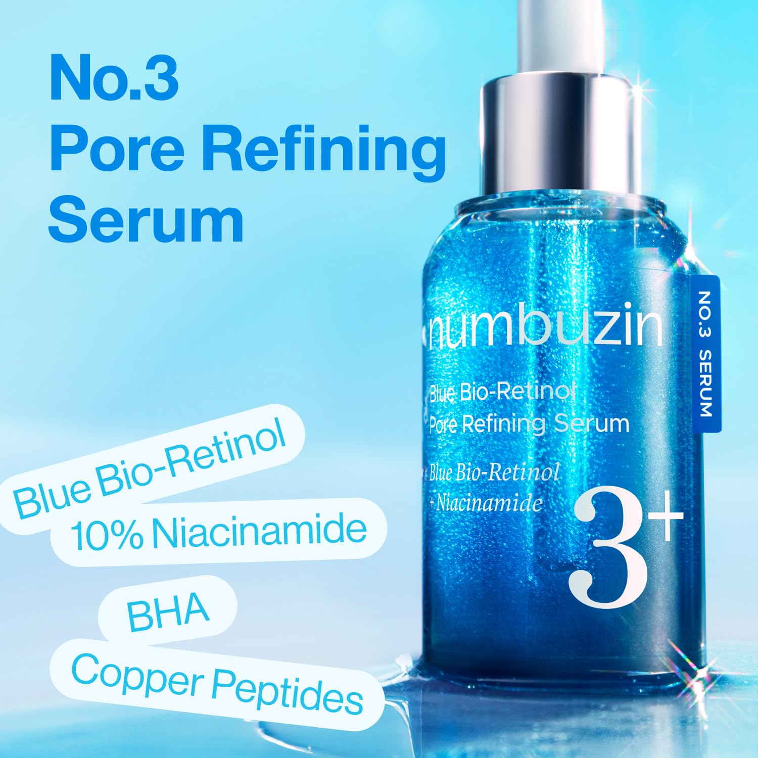 NUMBUZIN - No. 3 Blue Bio-Retinol Pore Refining Serum – Korea