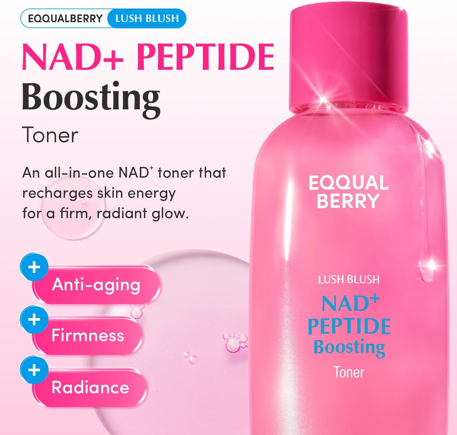 EQQUALBERRY - NAD+ Peptide Boosting Toner