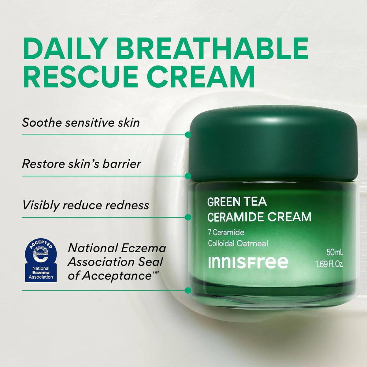 INNISFREE - Green Tea Ceramide Cream