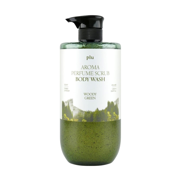 plu Aroma Perfume Scrub Body Wash Woody Green