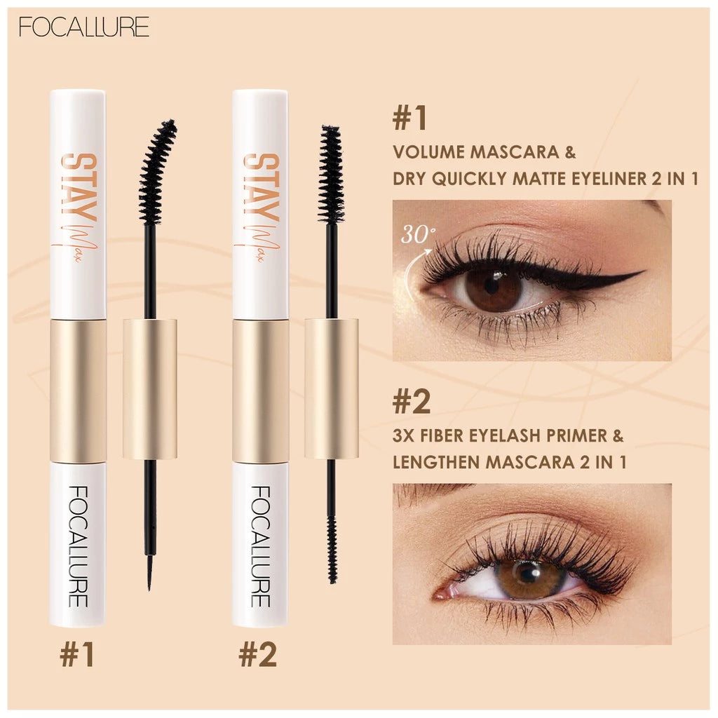 FOCALLURE -  FA160 2 in 1 Waterproof Eyeliner & Mascara