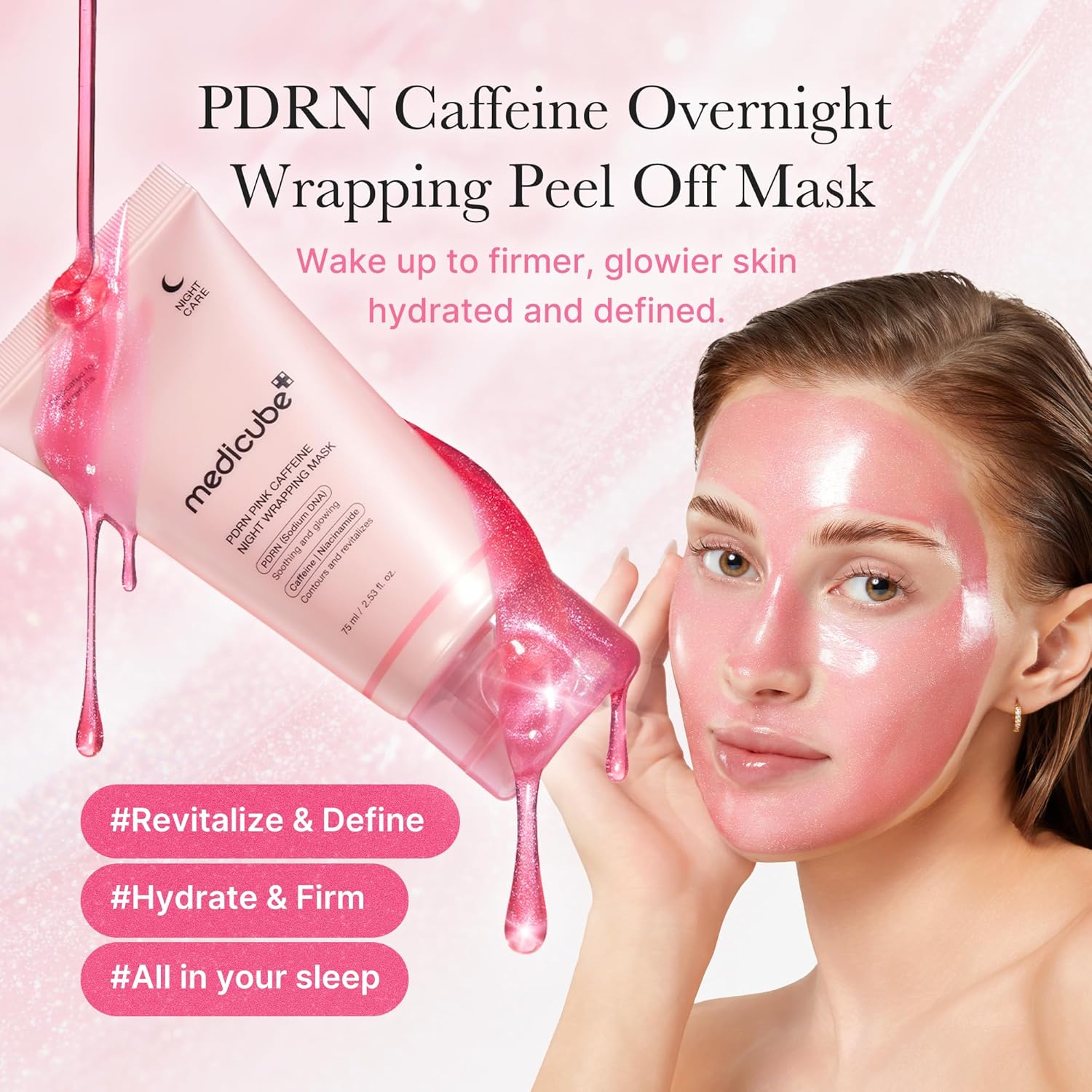 MEDICUBE - PDRN Pink Caffeine Night Wrapping Mask
