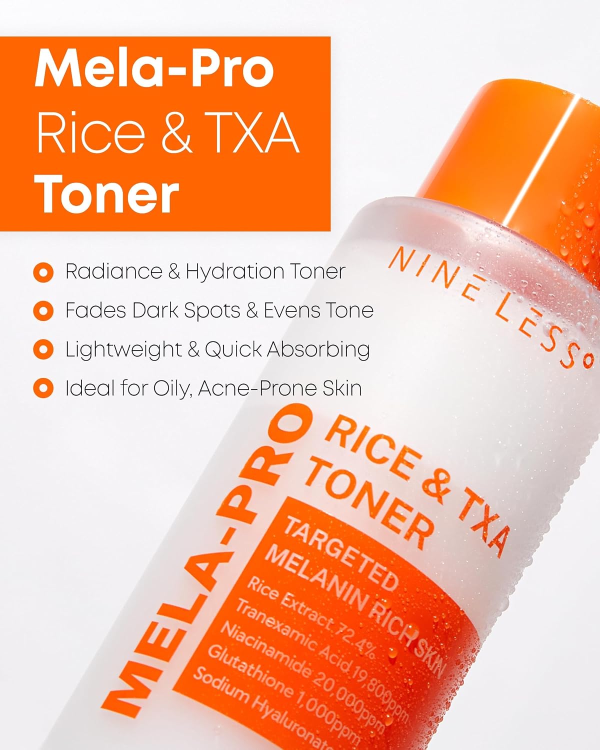 NINELESS - MELA-PRO Rice & TXA Toner