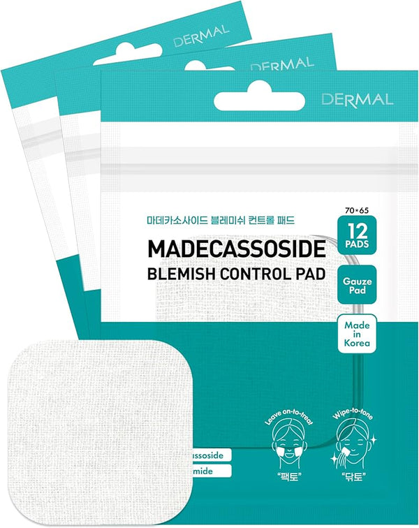 DERMAL - Madecassoside Blemish Control Pad 12 Pads - Korea Cosmetics BN