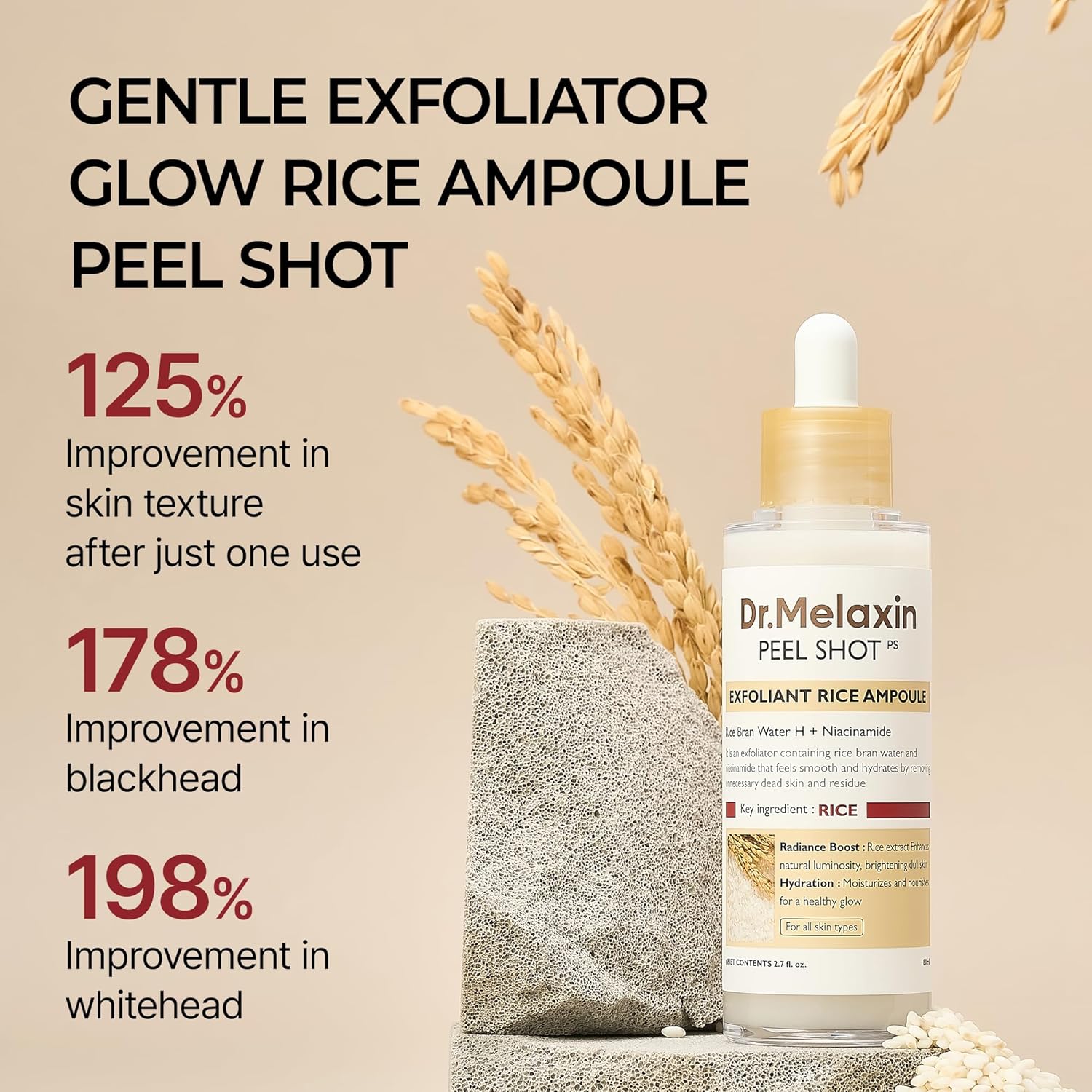 DR. MELAXIN - Peel Shot Exfoliating White Rice Ampoule