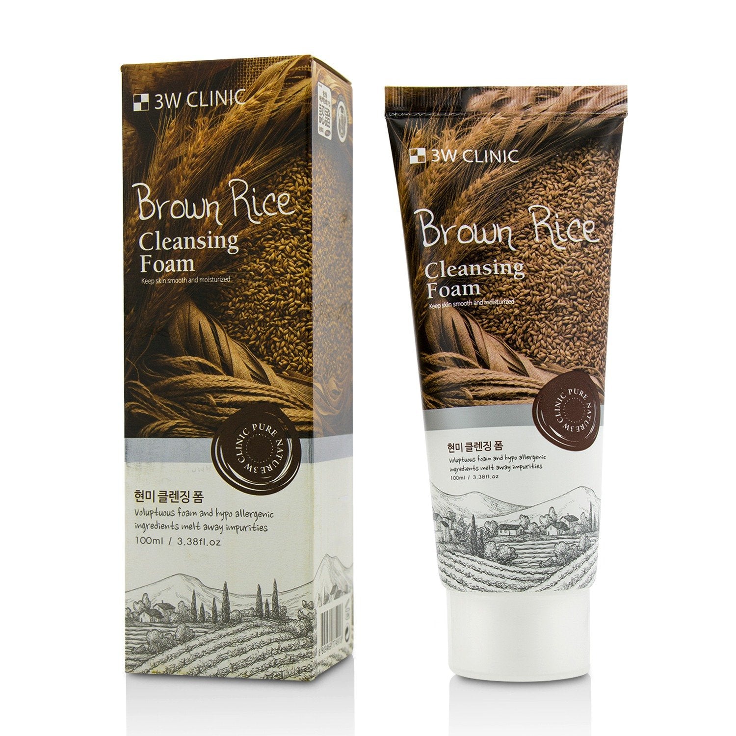 3W CLINIC - Brown Rice Cleansing Foam