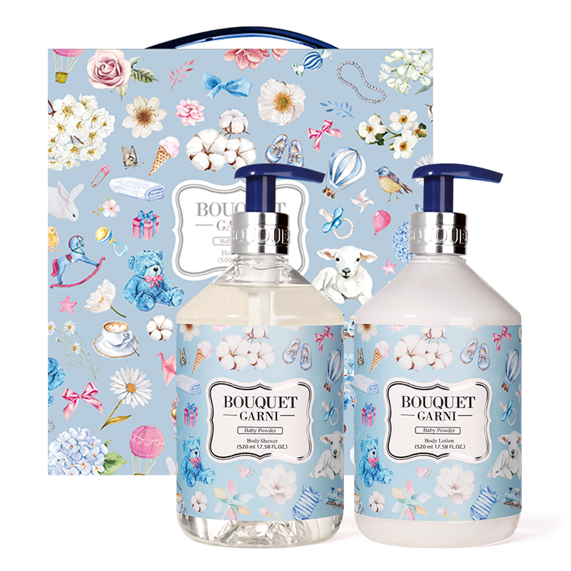 BOUQUET GARNI - Deep Perfume Body Care Gift Set Baby Powder Body Wash+ ...