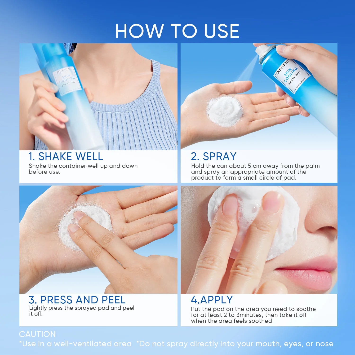 SKINTIFIC - Skin Cooling Spray Pad
