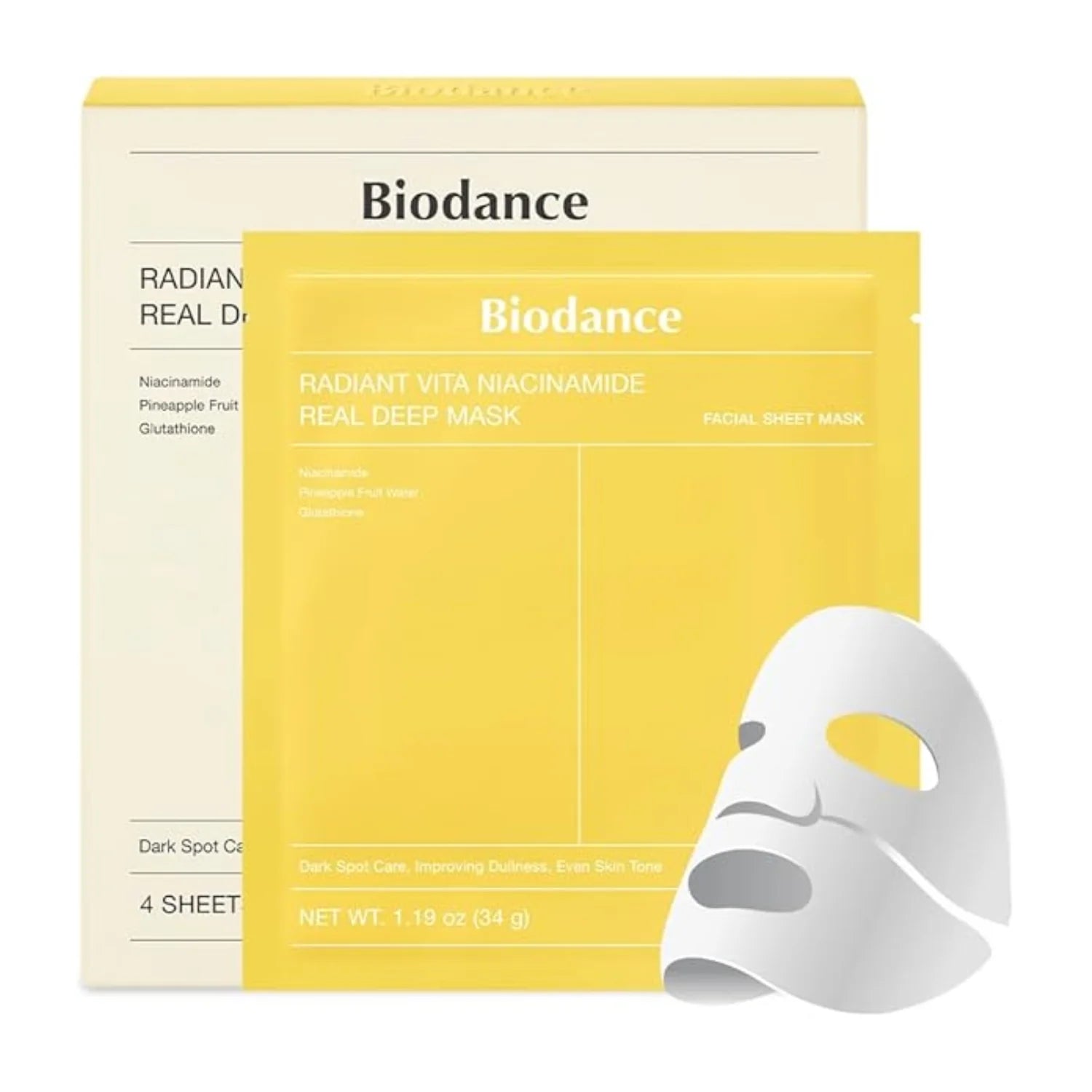 BIODANCE Radiant Vita Niacinamide Real Deep Mask Korea Cosmetics BN BIODANCE Radiant Vita Niacinamide Real Deep Mask Korea Cosmetics BN