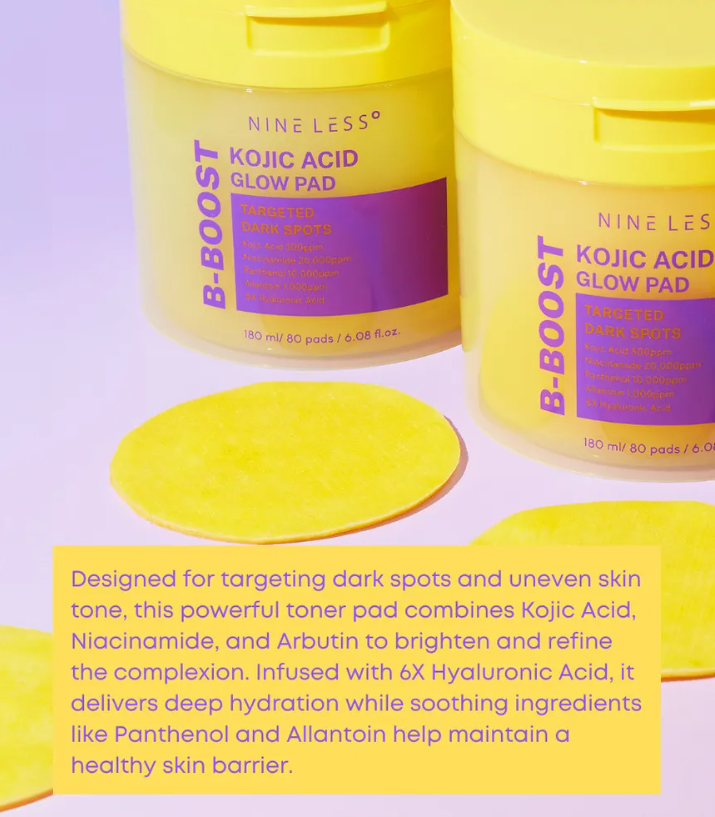 NINELESS - B-Boost Kojic Acid Glow Pad