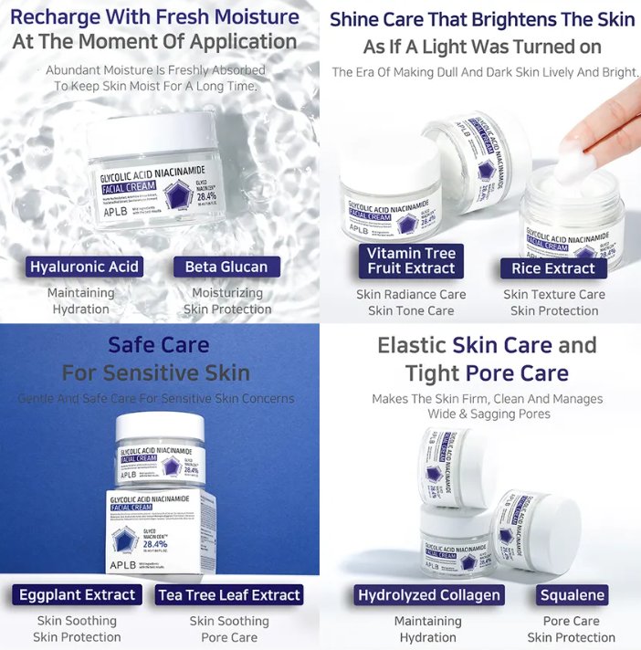 APLB - Glycolic Acid Niacinamide Facial Cream