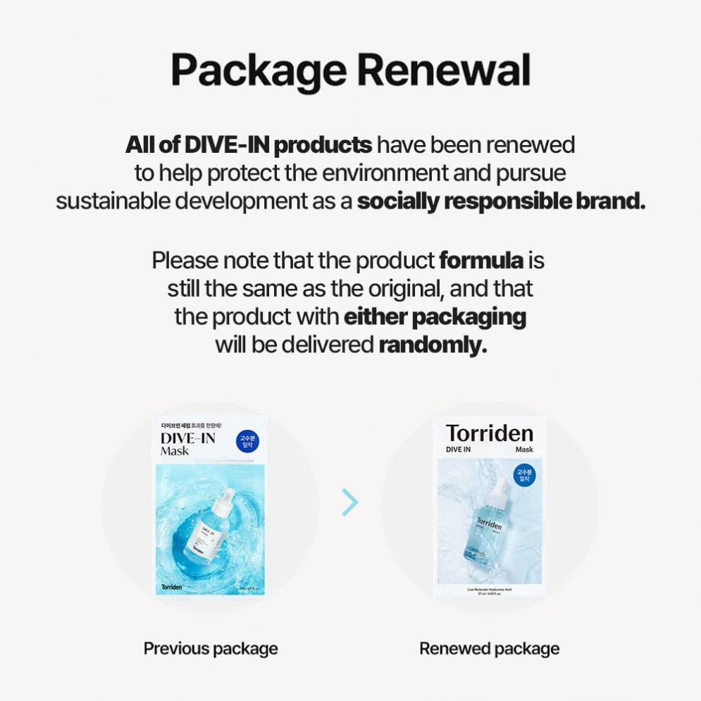 TORRIDEN - Dive-In Low Molecular Hyaluronic Acid Mask – Korea