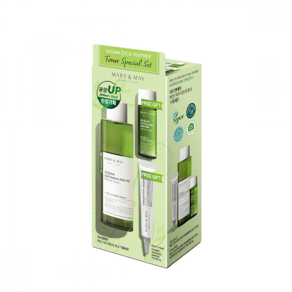 MARY & MAY - Vegan CICA Teatree Toner Special Set – Korea Cosmetics BN