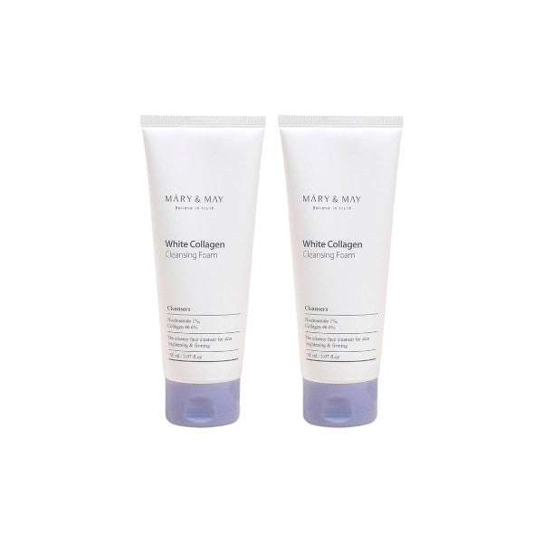MARY & MAY - White Collagen Cleansing Foam Duo Twin Pack