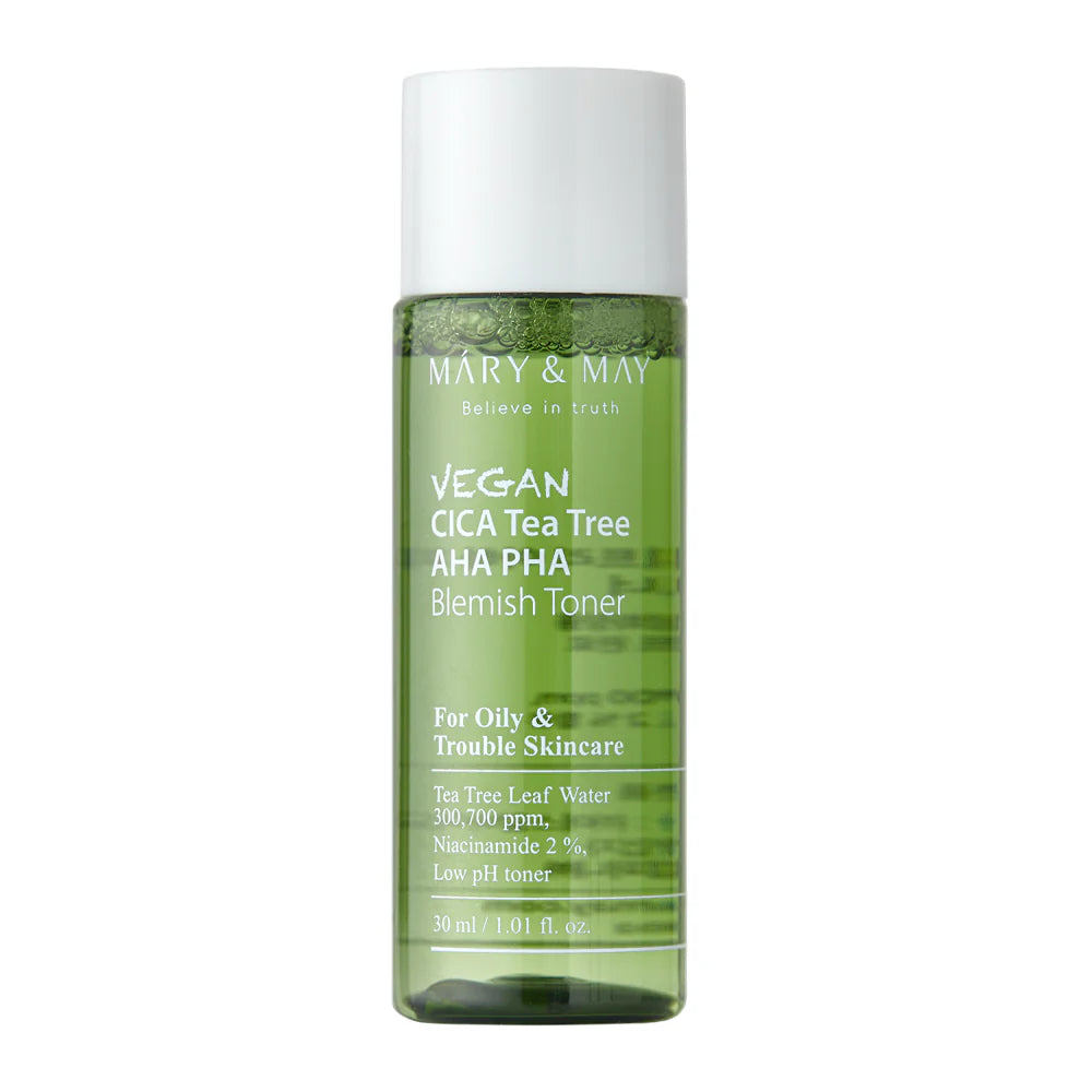 MARY & MAY - Vegan CICA Tea Tree AHA PHA Blemish Toner Mini
