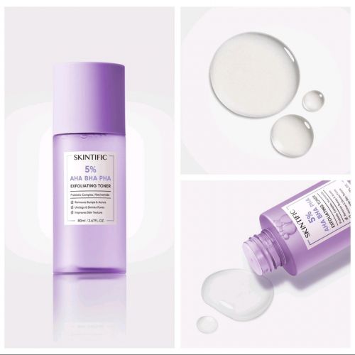 SKINTIFIC - 5% AHA BHA PHA Exfoliating Toner - Korea Cosmetics BN