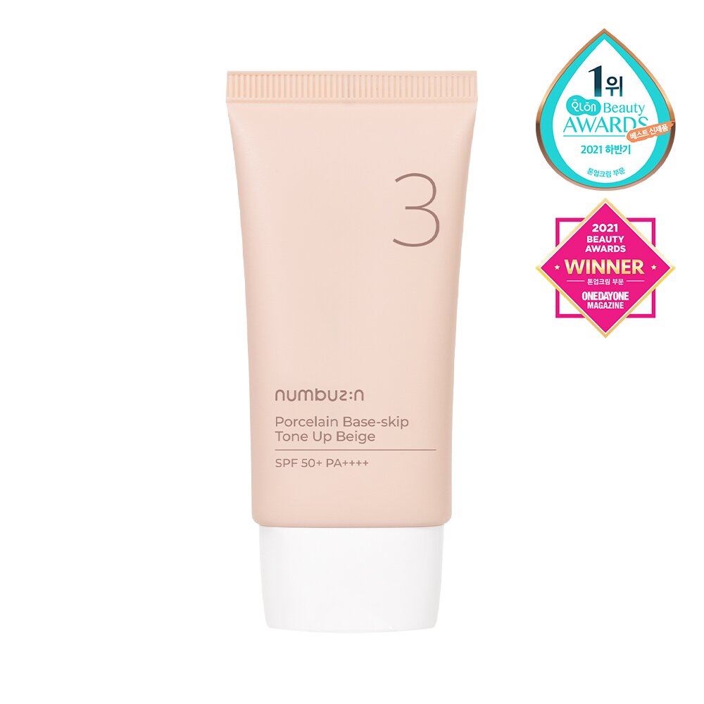 NUMBUZIN - No. 3 Porcelain Base-Skip Tone up Beige SPF 50+ PA++++